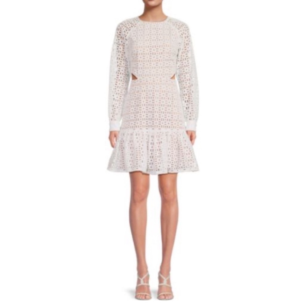 Michael Kors Eyelet Mini Dress Various NEW white Nude Cutout - Picture 2 of 11